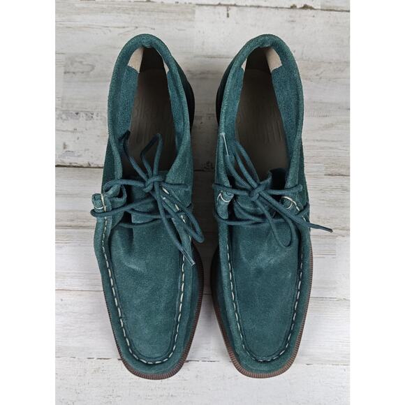 Bird of Flight Anthropologie Ankle Boots Believe Dark Teal Suede US Size 7.5 - Picture 5 of 8